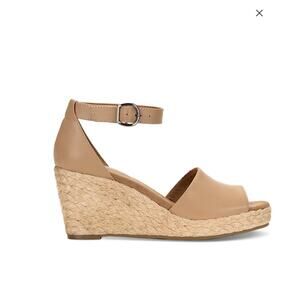 New Style & Co Women's Seleeney Wedge Sandals Beige 7.5M